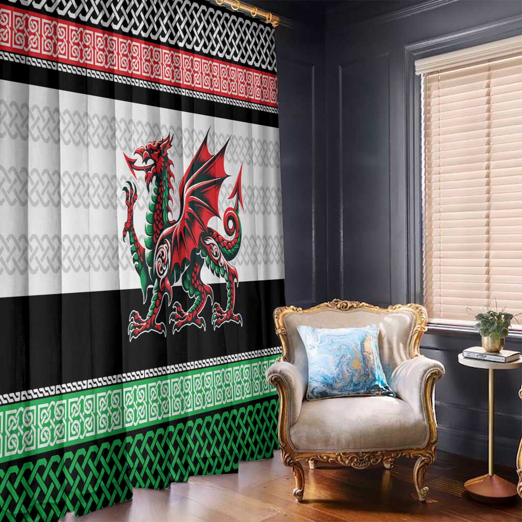 Cymru Celtic Wales Knot Window Curtain Celtic Nation Heritage Pride - Wonder Print Shop