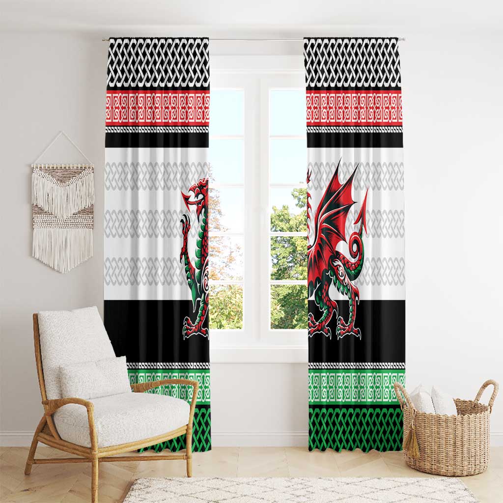 Cymru Celtic Wales Knot Window Curtain Celtic Nation Heritage Pride - Wonder Print Shop