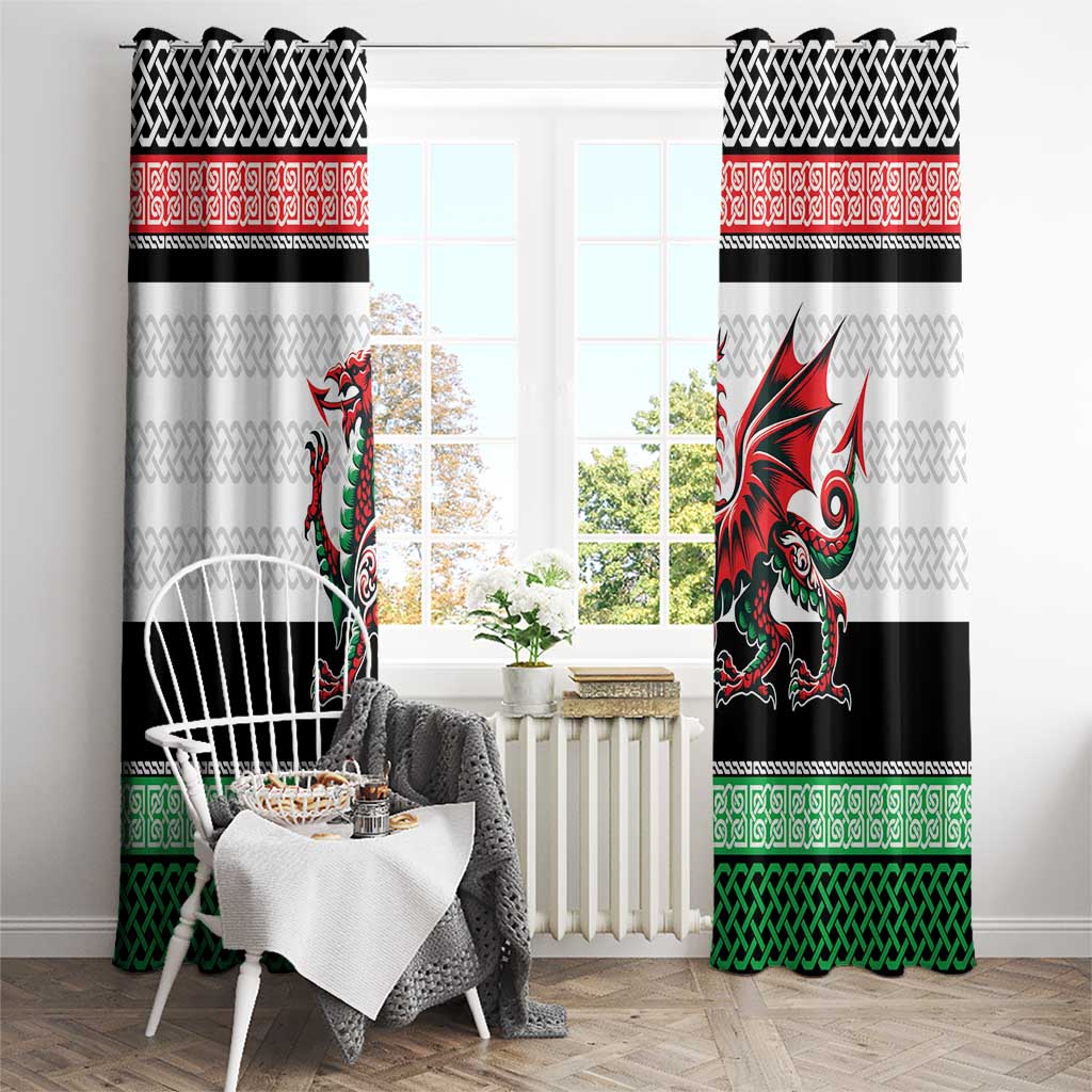 Cymru Celtic Wales Knot Window Curtain Celtic Nation Heritage Pride - Wonder Print Shop