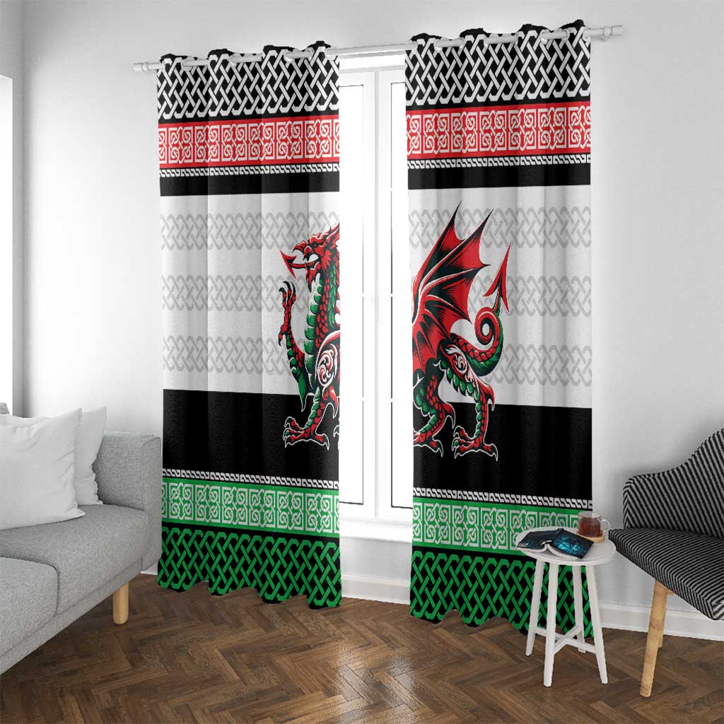 Cymru Celtic Wales Knot Window Curtain Celtic Nation Heritage Pride - Wonder Print Shop