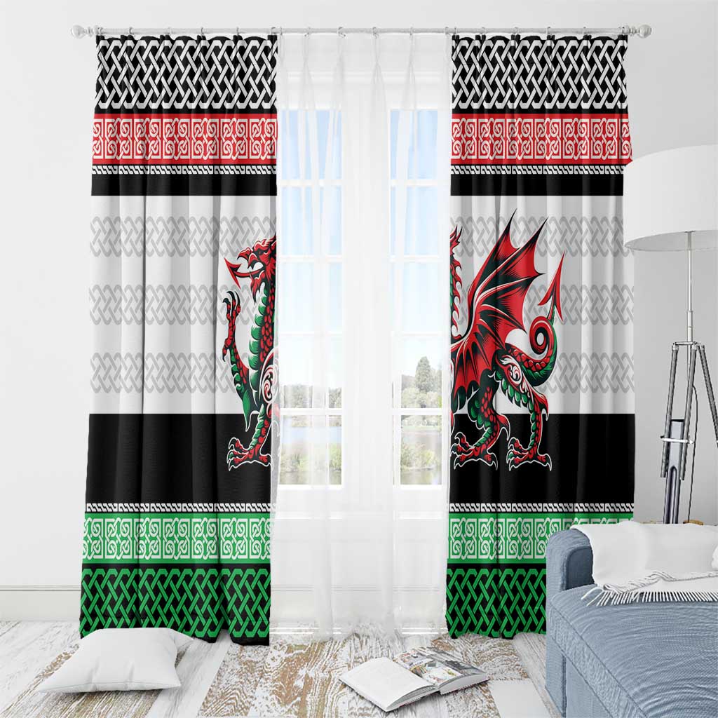 Cymru Celtic Wales Knot Window Curtain Celtic Nation Heritage Pride - Wonder Print Shop