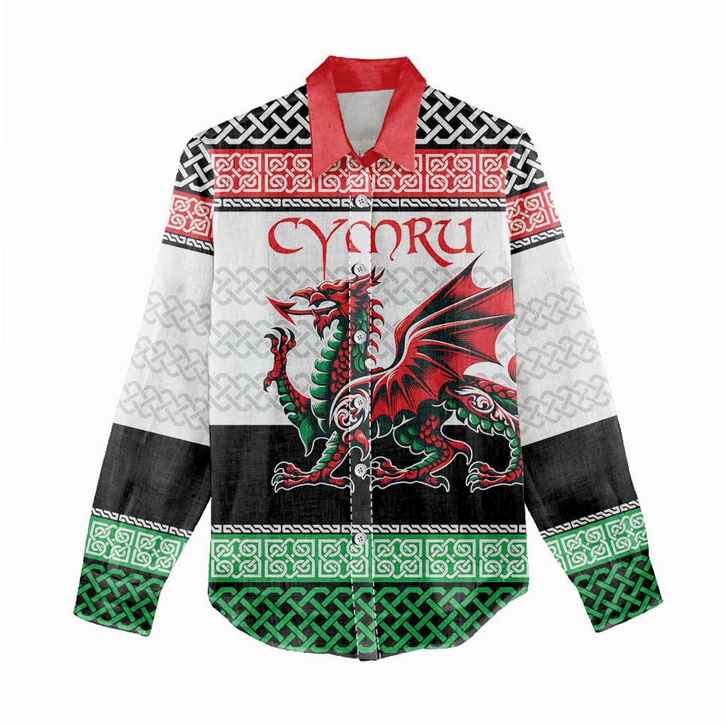 Cymru Celtic Wales Knot Women Casual Shirt Celtic Nation Heritage Pride - Wonder Print Shop