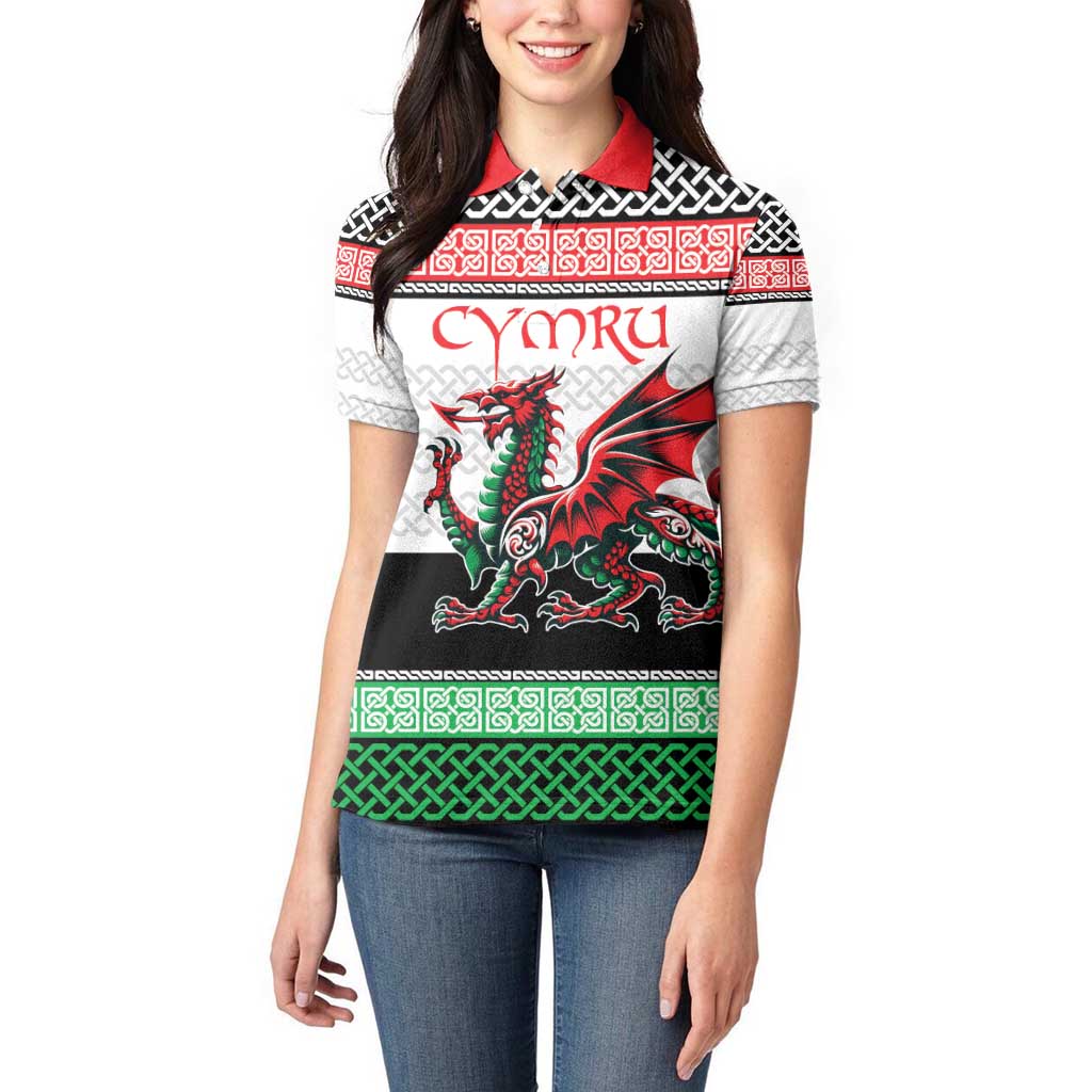 Cymru Celtic Wales Knot Women Polo Shirt Celtic Nation Heritage Pride - Wonder Print Shop