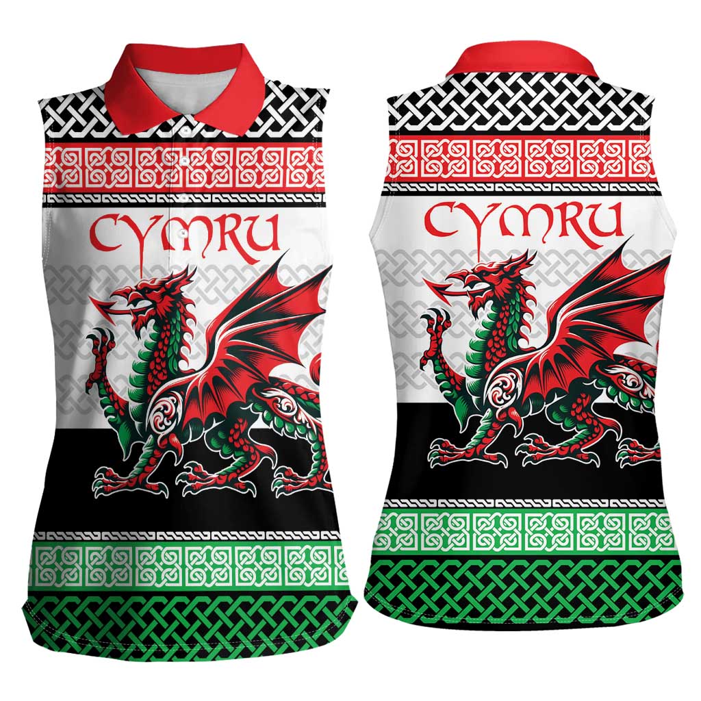 Cymru Celtic Wales Knot Women Sleeveless Polo Shirt Celtic Nation Heritage Pride - Wonder Print Shop
