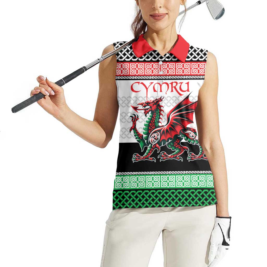 Cymru Celtic Wales Knot Women Sleeveless Polo Shirt Celtic Nation Heritage Pride - Wonder Print Shop