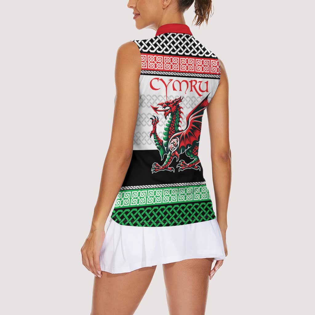 Cymru Celtic Wales Knot Women Sleeveless Polo Shirt Celtic Nation Heritage Pride - Wonder Print Shop