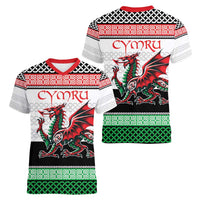 Cymru Celtic Wales Knot Women V-Neck T-Shirt Celtic Nation Heritage Pride - Wonder Print Shop