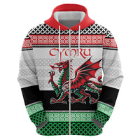 Cymru Celtic Wales Knot Zip Hoodie Celtic Nation Heritage Pride - Wonder Print Shop
