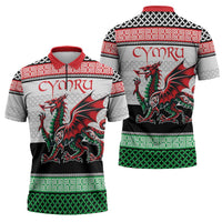 Cymru Celtic Wales Knot Zipper Polo Shirt Celtic Nation Heritage Pride - Wonder Print Shop