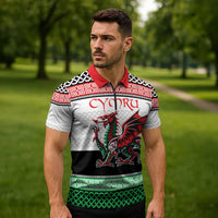 Cymru Celtic Wales Knot Zipper Polo Shirt Celtic Nation Heritage Pride - Wonder Print Shop