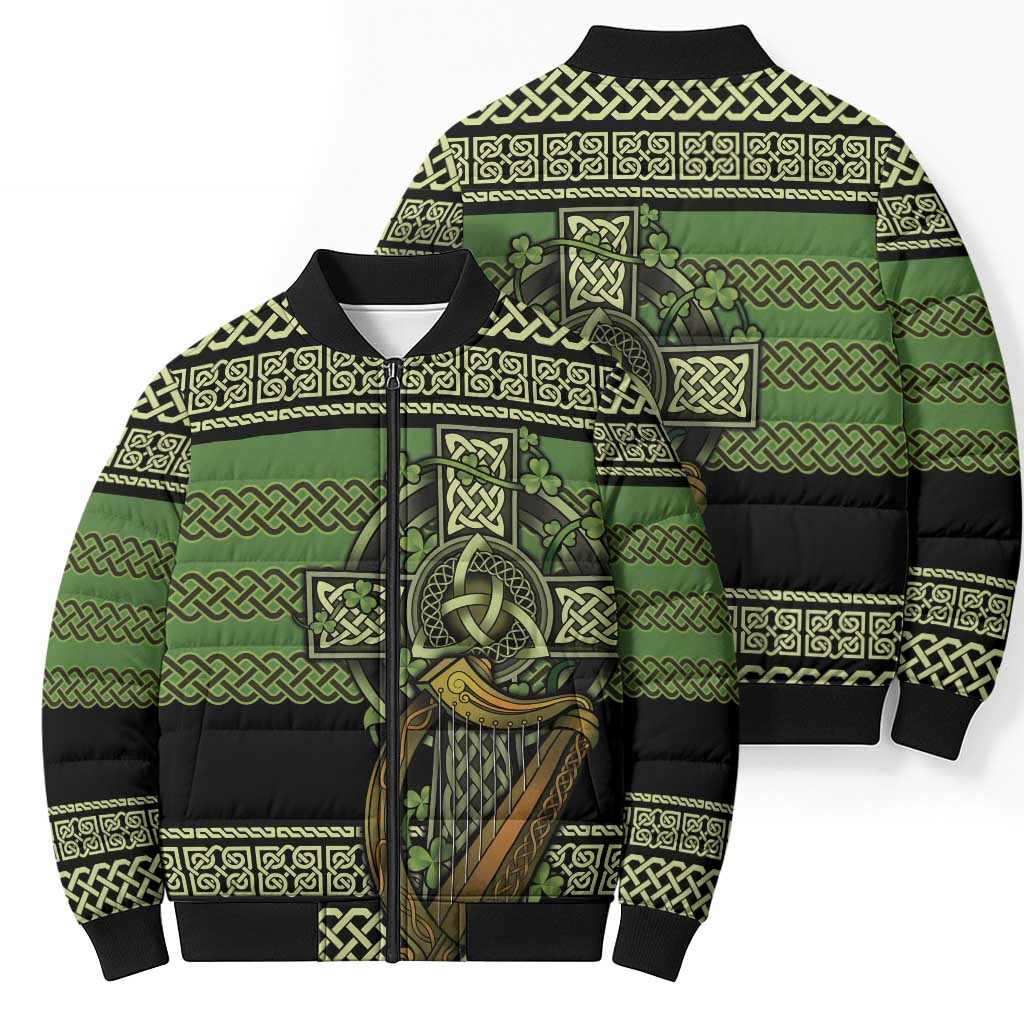 Ireland Celtic Knot Bomber Puffer Jacket Celtic Nation Heritage Pride - Wonder Print Shop
