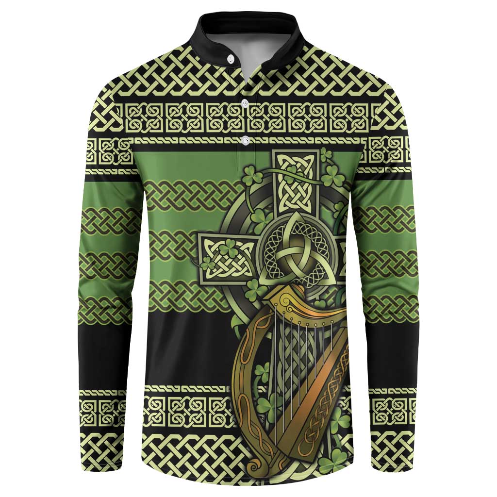 Ireland Celtic Knot Button Sweatshirt Celtic Nation Heritage Pride - Wonder Print Shop