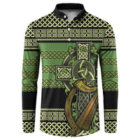 Ireland Celtic Knot Button Sweatshirt Celtic Nation Heritage Pride - Wonder Print Shop
