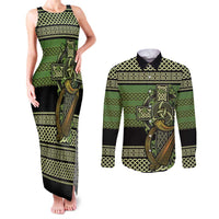 Ireland Celtic Knot Couples Matching Tank Maxi Dress and Long Sleeve Button Shirt Celtic Nation Heritage Pride - Wonder Print Shop