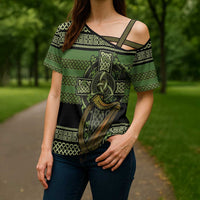 Ireland Celtic Knot Cross Shoulder Shirt Celtic Nation Heritage Pride - Wonder Print Shop