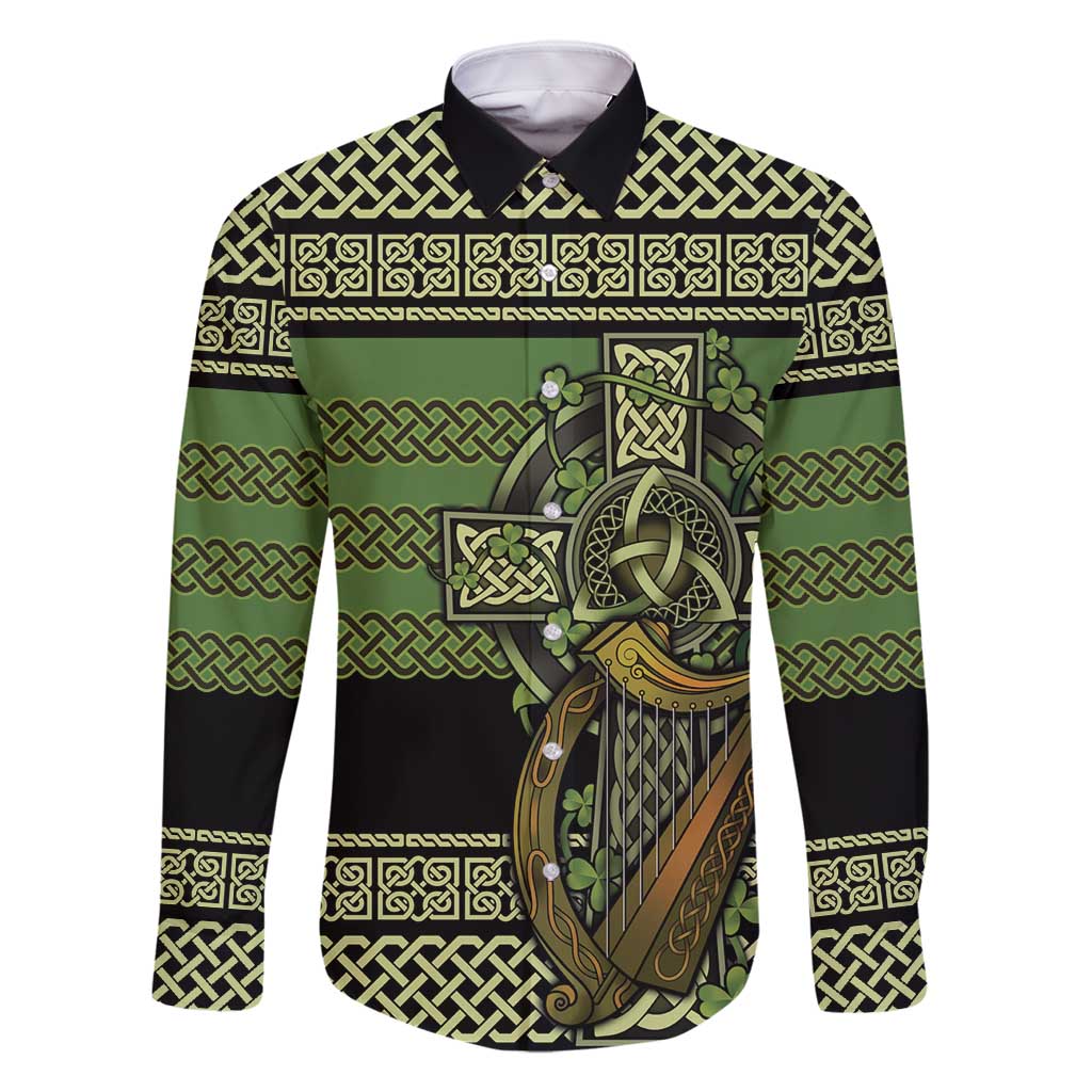 Ireland Celtic Knot Family Matching Long Sleeve Bodycon Dress and Hawaiian Shirt Celtic Nation Heritage Pride - Wonder Print Shop