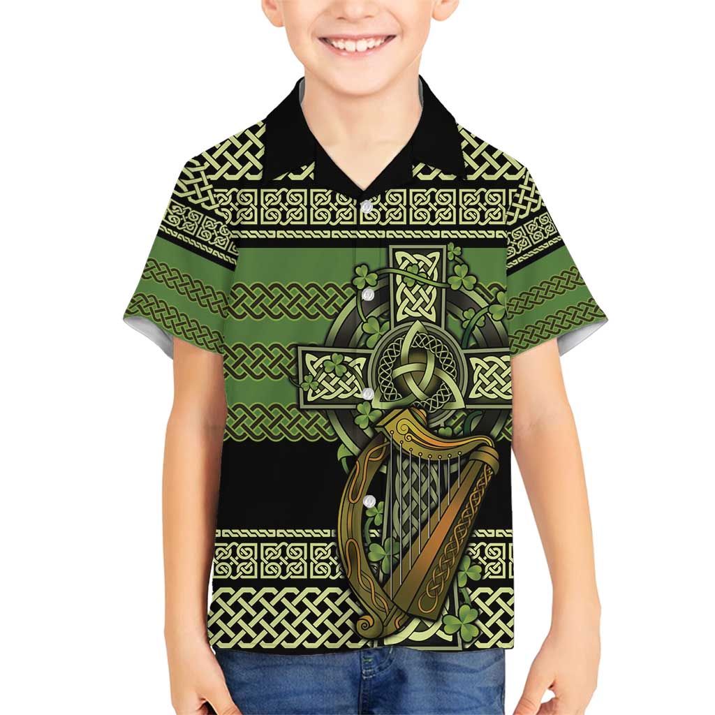 Ireland Celtic Knot Family Matching Long Sleeve Bodycon Dress and Hawaiian Shirt Celtic Nation Heritage Pride - Wonder Print Shop