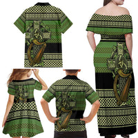 Ireland Celtic Knot Family Matching Off Shoulder Maxi Dress and Hawaiian Shirt Celtic Nation Heritage Pride - Wonder Print Shop