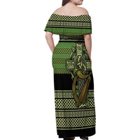 Ireland Celtic Knot Family Matching Off Shoulder Maxi Dress and Hawaiian Shirt Celtic Nation Heritage Pride - Wonder Print Shop