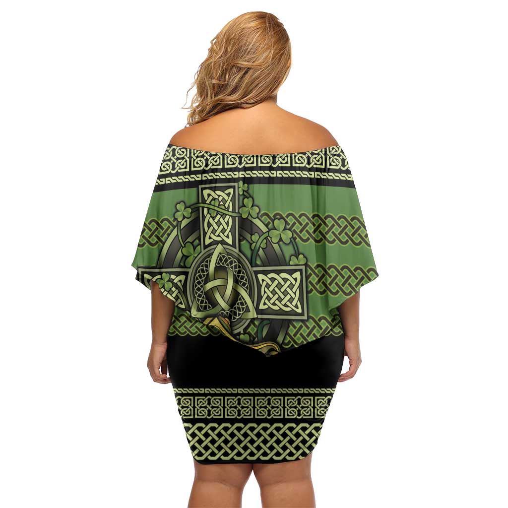 Ireland Celtic Knot Family Matching Off Shoulder Short Dress and Hawaiian Shirt Celtic Nation Heritage Pride - Wonder Print Shop