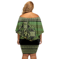 Ireland Celtic Knot Family Matching Off Shoulder Short Dress and Hawaiian Shirt Celtic Nation Heritage Pride - Wonder Print Shop