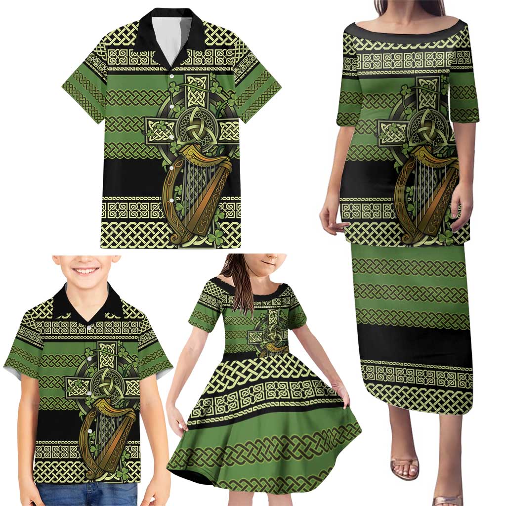 Ireland Celtic Knot Family Matching Puletasi and Hawaiian Shirt Celtic Nation Heritage Pride - Wonder Print Shop