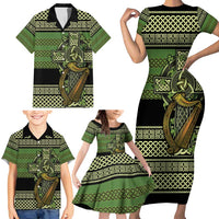 Ireland Celtic Knot Family Matching Short Sleeve Bodycon Dress and Hawaiian Shirt Celtic Nation Heritage Pride - Wonder Print Shop
