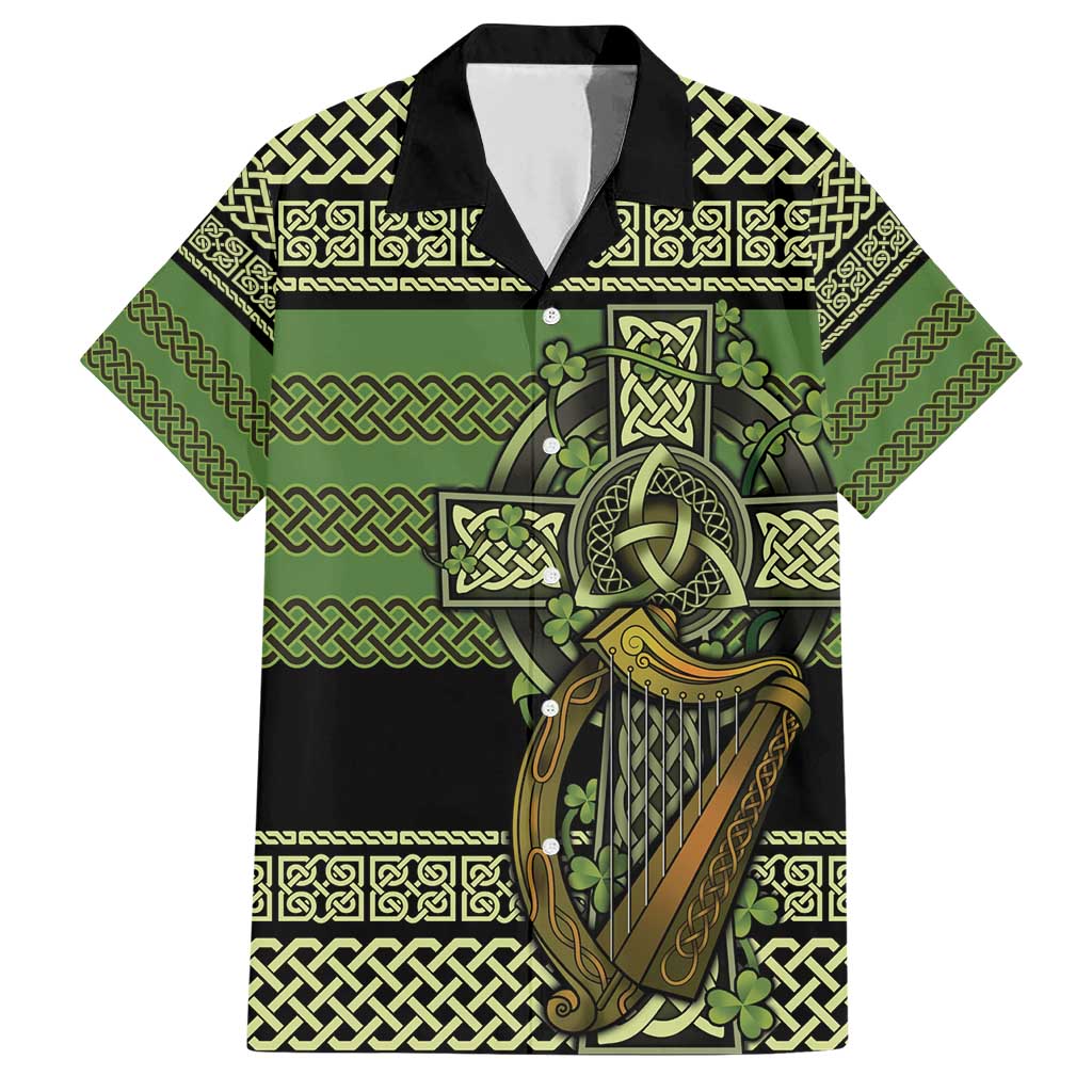 Ireland Celtic Knot Family Matching Short Sleeve Bodycon Dress and Hawaiian Shirt Celtic Nation Heritage Pride - Wonder Print Shop