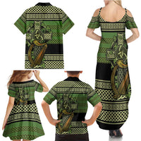 Ireland Celtic Knot Family Matching Summer Maxi Dress and Hawaiian Shirt Celtic Nation Heritage Pride - Wonder Print Shop