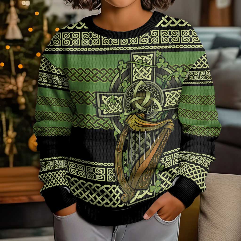 Ireland Celtic Knot Kid Ugly Christmas Sweater Celtic Nation Heritage Pride - Wonder Print Shop