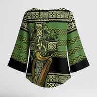 Ireland Celtic Knot Kimono Sleeve Blouse Celtic Nation Heritage Pride - Wonder Print Shop