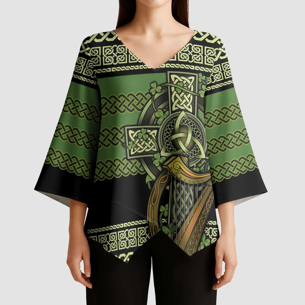 Ireland Celtic Knot Kimono Sleeve Blouse Celtic Nation Heritage Pride - Wonder Print Shop
