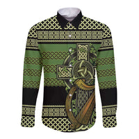 Ireland Celtic Knot Long Sleeve Button Shirt Celtic Nation Heritage Pride - Wonder Print Shop