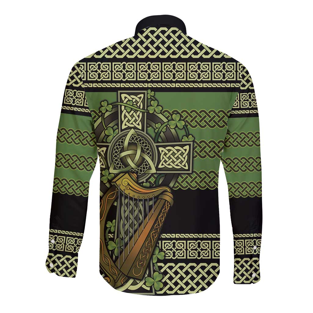 Ireland Celtic Knot Long Sleeve Button Shirt Celtic Nation Heritage Pride - Wonder Print Shop