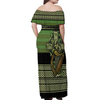 Ireland Celtic Knot Off Shoulder Maxi Dress Celtic Nation Heritage Pride - Wonder Print Shop