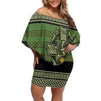 Ireland Celtic Knot Off Shoulder Short Dress Celtic Nation Heritage Pride - Wonder Print Shop