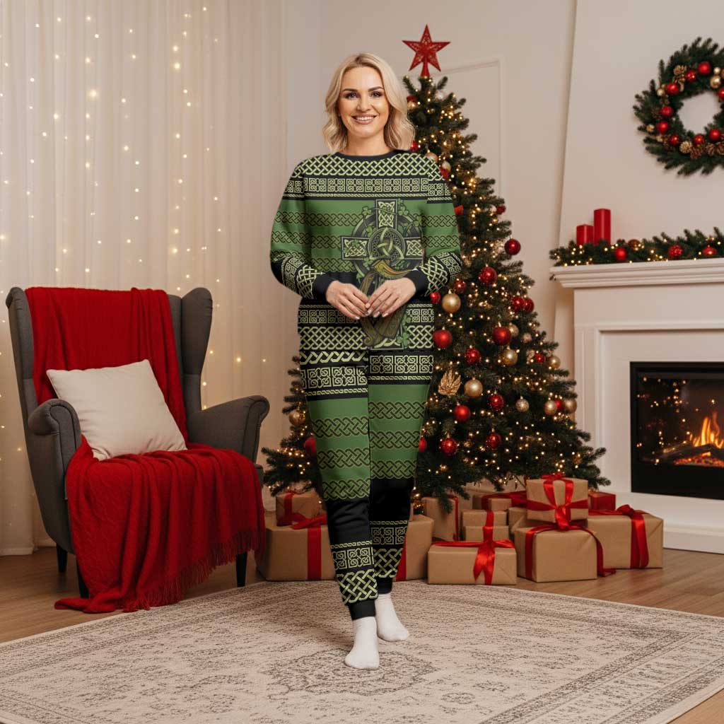 Ireland Celtic Knot Christmas Pajama Set Celtic Nation Heritage Pride - Wonder Print Shop
