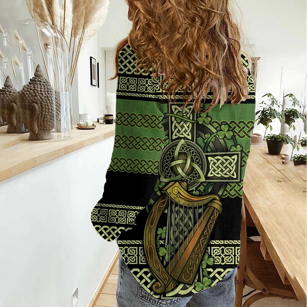 Ireland Celtic Knot Women Casual Shirt Celtic Nation Heritage Pride - Wonder Print Shop