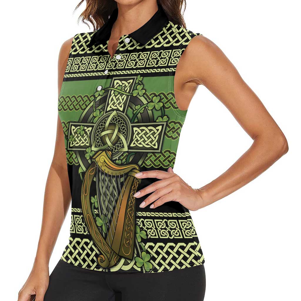 Ireland Celtic Knot Women Sleeveless Polo Shirt Celtic Nation Heritage Pride - Wonder Print Shop