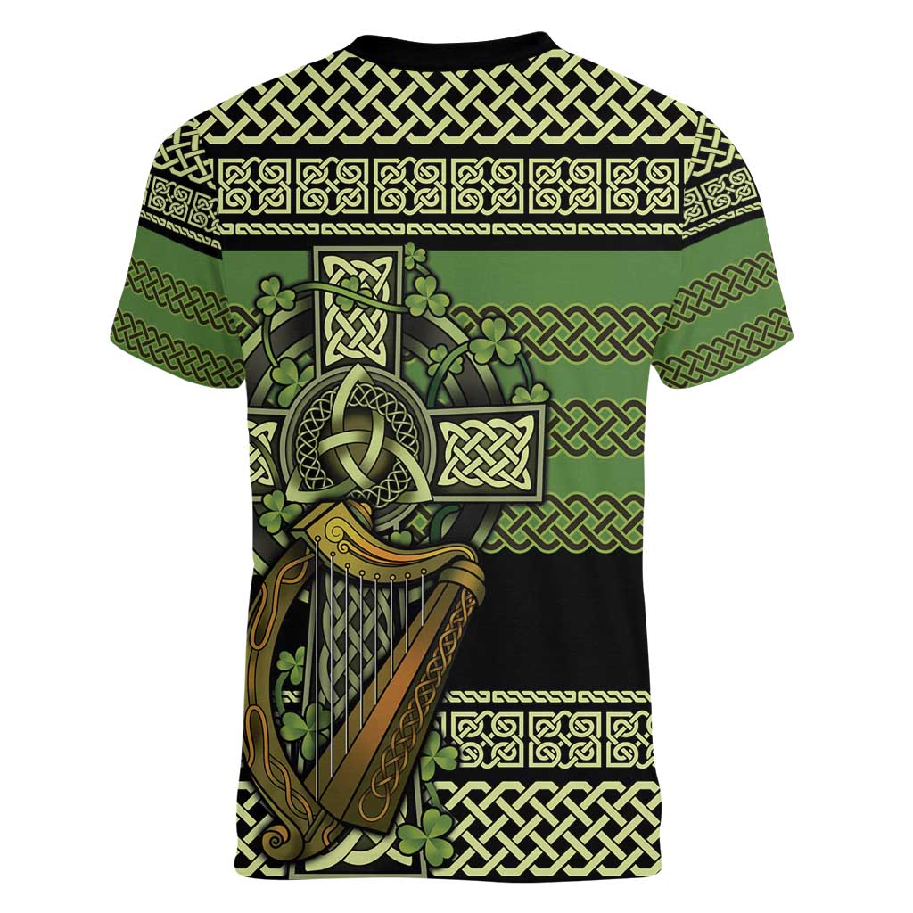 Ireland Celtic Knot Women V-Neck T-Shirt Celtic Nation Heritage Pride - Wonder Print Shop