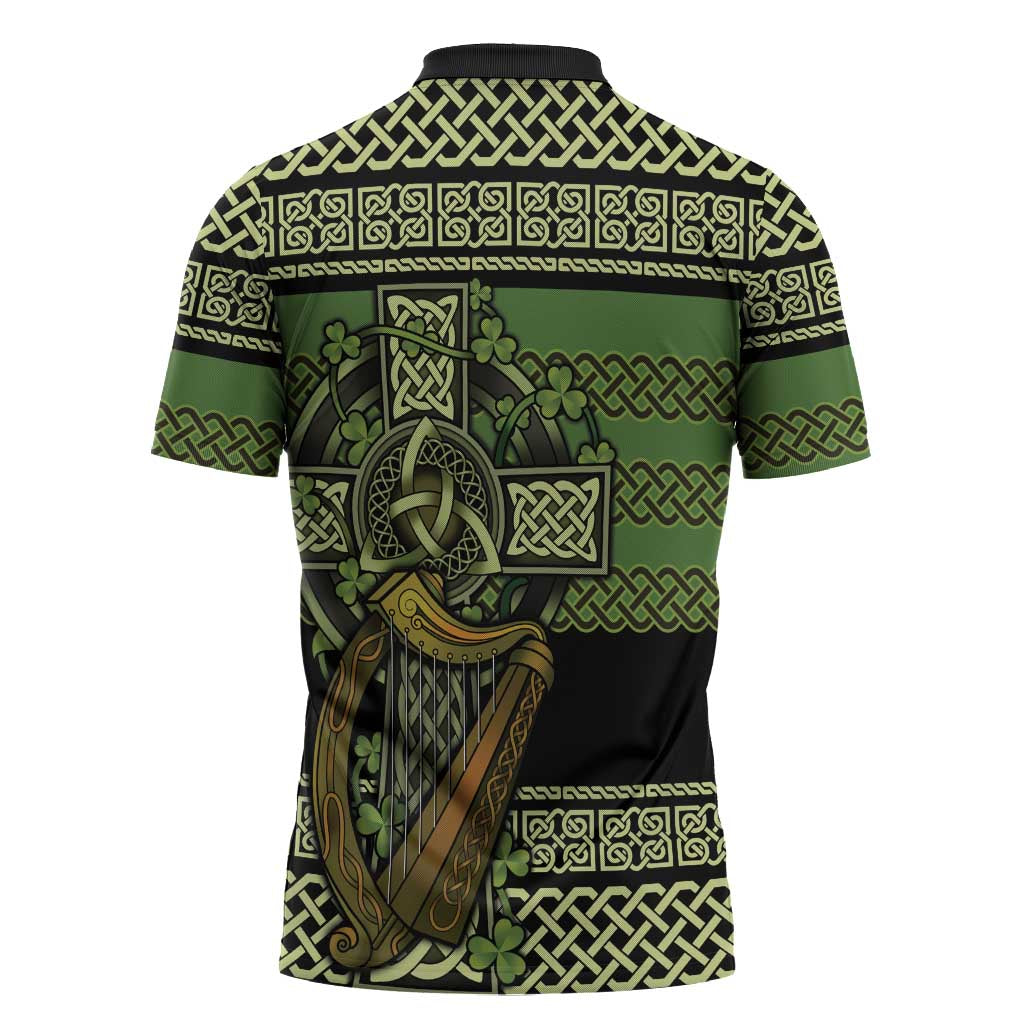 Ireland Celtic Knot Zipper Polo Shirt Celtic Nation Heritage Pride - Wonder Print Shop