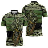 Ireland Celtic Knot Zipper Polo Shirt Celtic Nation Heritage Pride - Wonder Print Shop