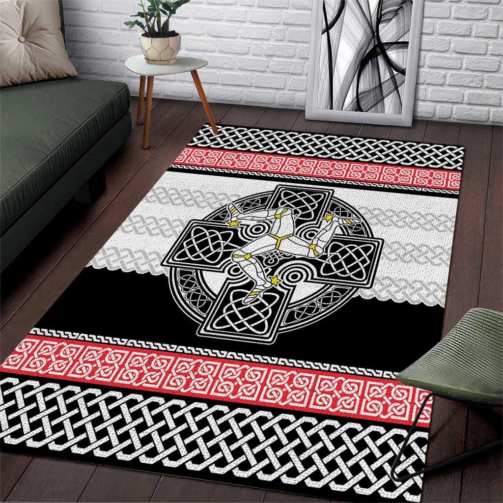 Isle of Man Celtic Knot Area Rug Celtic Nation Heritage Pride - Wonder Print Shop