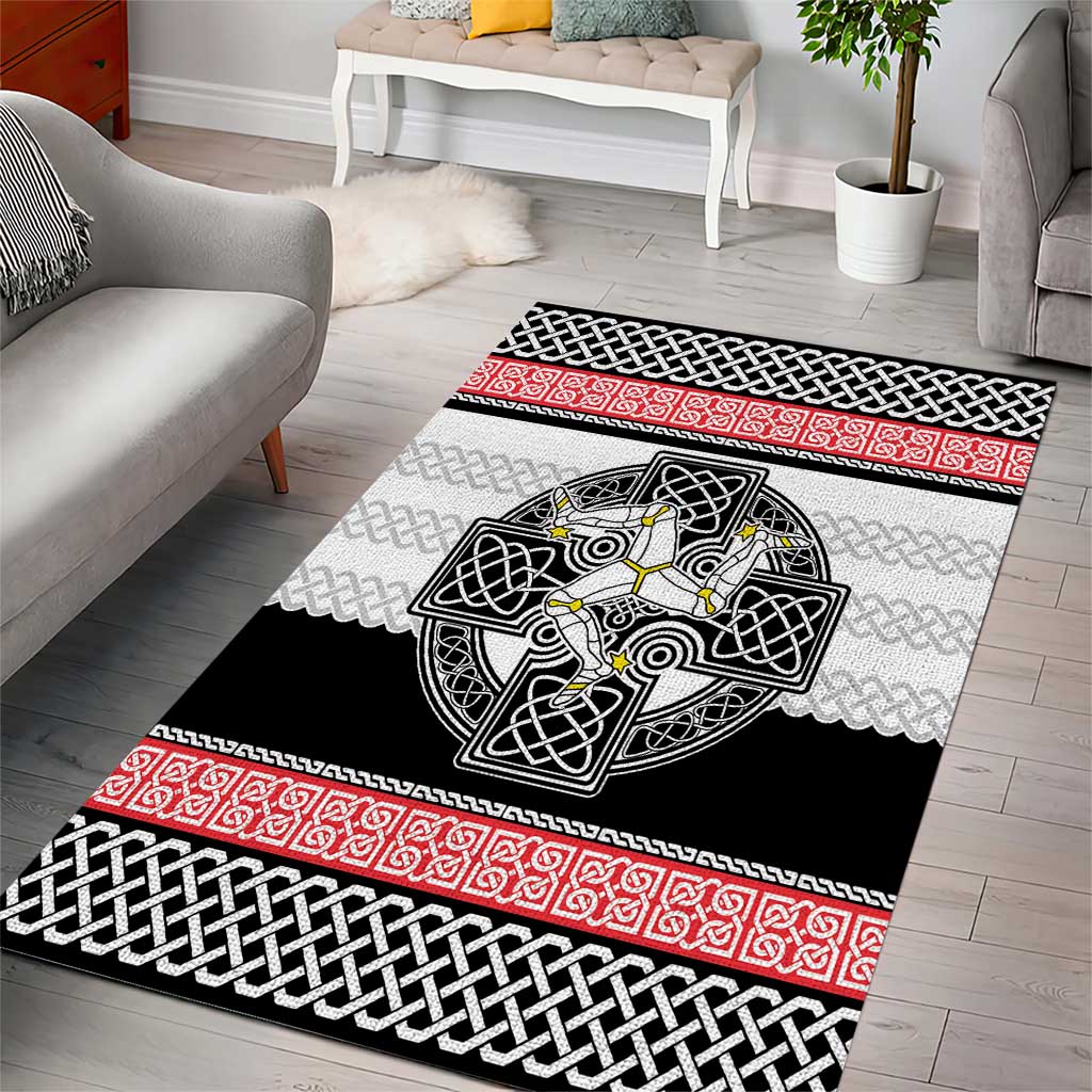 Isle of Man Celtic Knot Area Rug Celtic Nation Heritage Pride - Wonder Print Shop