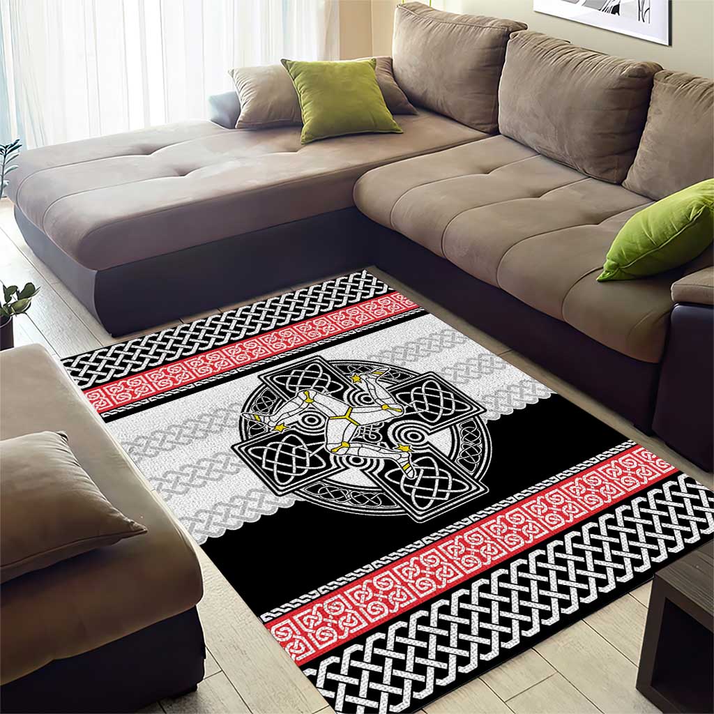 Isle of Man Celtic Knot Area Rug Celtic Nation Heritage Pride - Wonder Print Shop