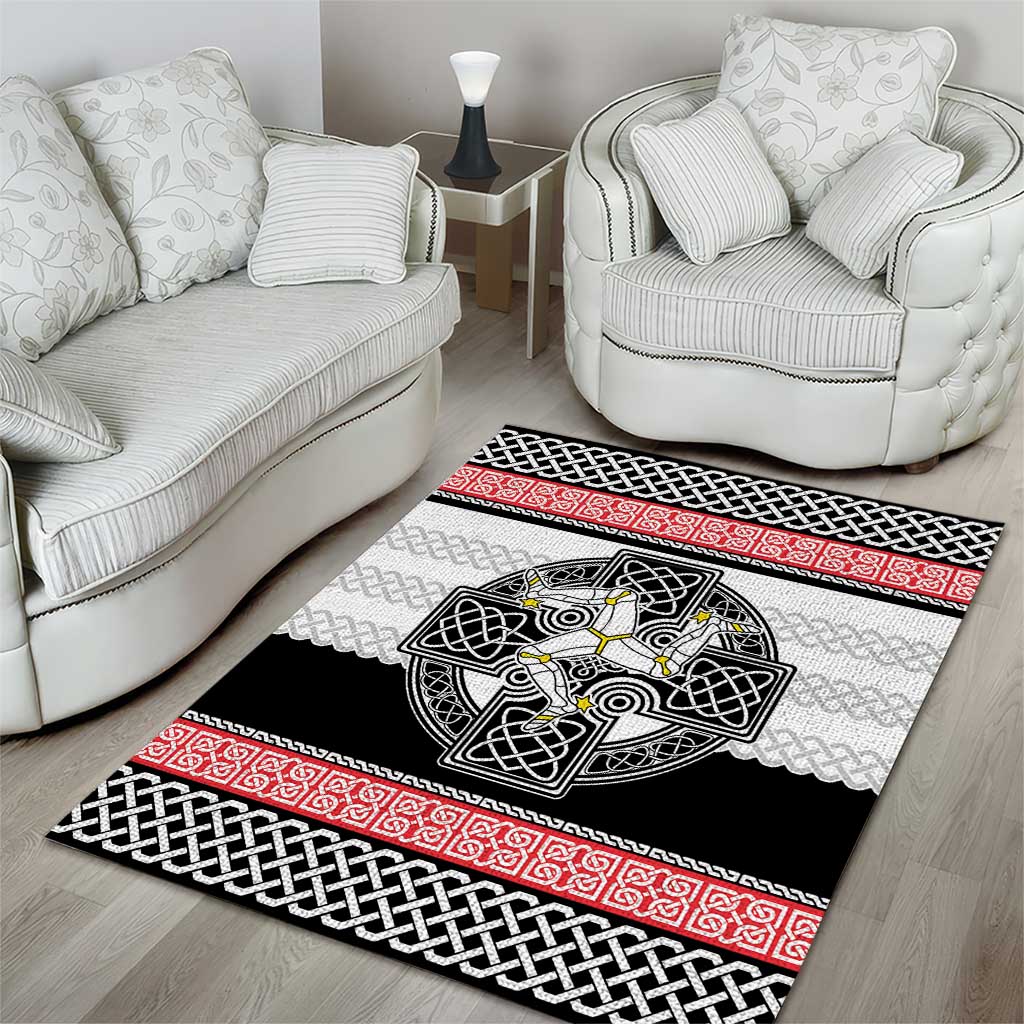 Isle of Man Celtic Knot Area Rug Celtic Nation Heritage Pride - Wonder Print Shop