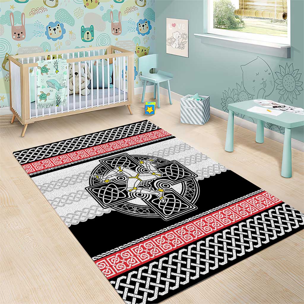 Isle of Man Celtic Knot Area Rug Celtic Nation Heritage Pride - Wonder Print Shop