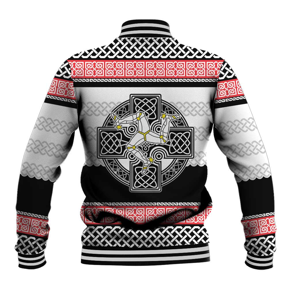 Isle of Man Celtic Knot Baseball Jacket Celtic Nation Heritage Pride - Wonder Print Shop