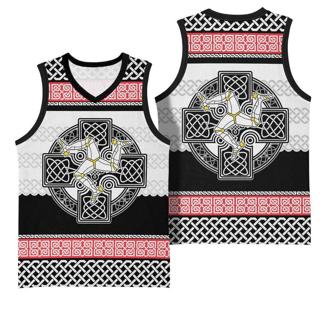 Isle of Man Celtic Knot Basketball Jersey Celtic Nation Heritage Pride - Wonder Print Shop