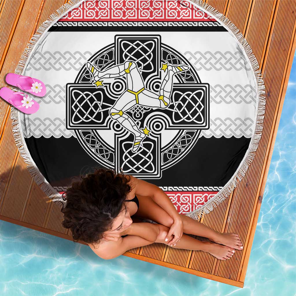 Isle of Man Celtic Knot Beach Blanket Celtic Nation Heritage Pride - Wonder Print Shop